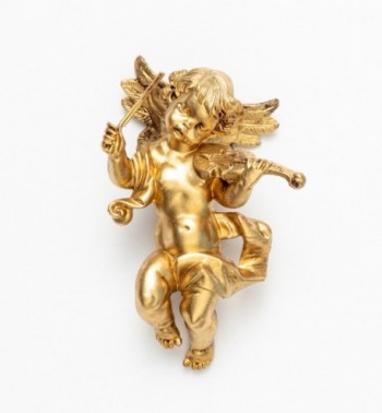 Angel with violin (66) golden type 11 cm.