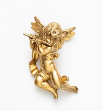 Angel with flute (265) golden type 11 cm.