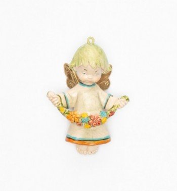 Angel with flowers (381) porcelain type 9 cm.
