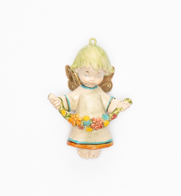 Angel with flowers (381) porcelain type 9 cm.