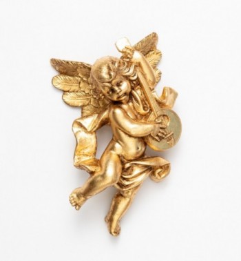 Angel with banjo (565) gold leaf 17 cm.