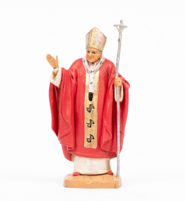 Pope John Paul II (648) red vest 13 cm.