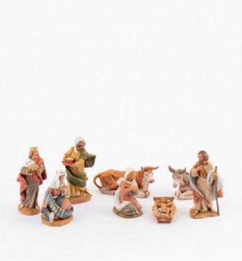 8 pieces Nativity set for creche 9,5 cm.