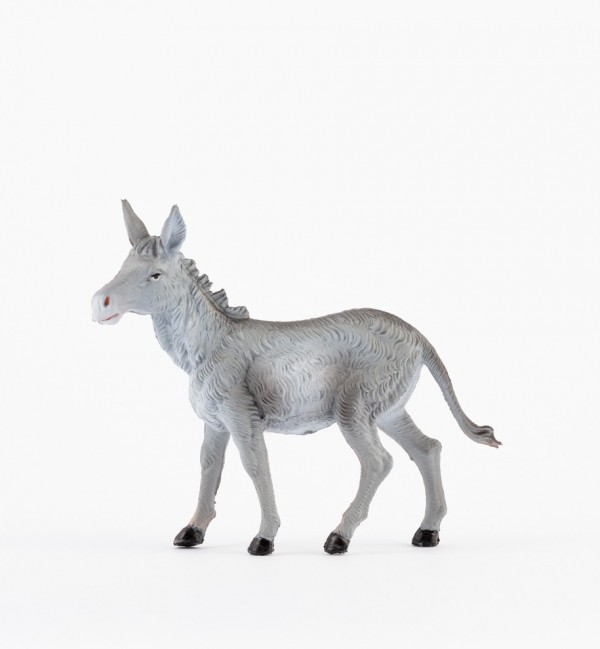Standing donkey for creche traditional colours 10 cm.