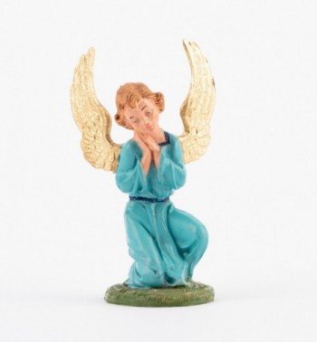 Kneeling angel for creche traditional colours 10 cm.