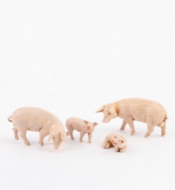 Pig family for creche 12 cm.
