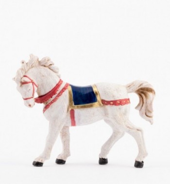 White horse for creche 12 cm.