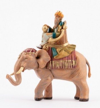 King on elephant for creche 12 cm.