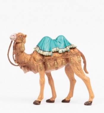 Standing camel for creche traditional colours 19 cm.
