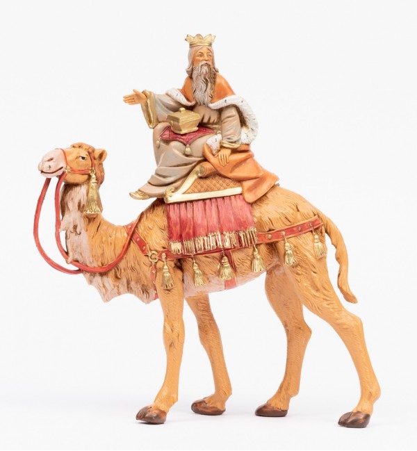 King on camel (2) for creche 19 cm.