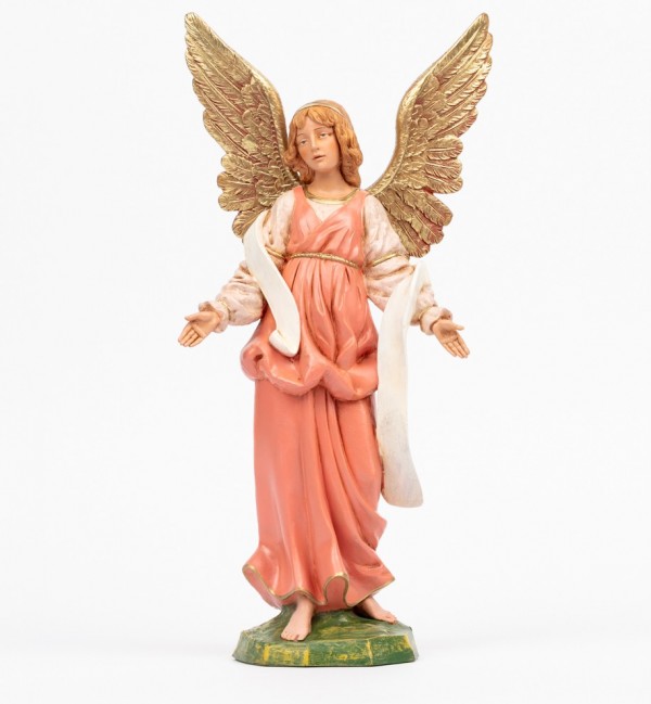 Standing angel for creche traditional colours 30 cm.