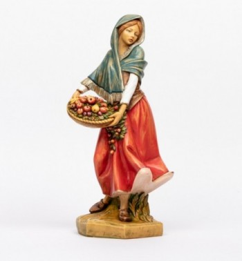 Shepherdess (2) in resin for creche 52 cm.