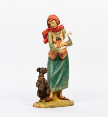 Shepherdess (4) in resin for creche 52 cm.