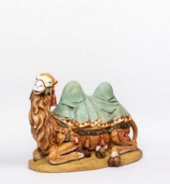 Sitting camel in resin for creche 65 cm.