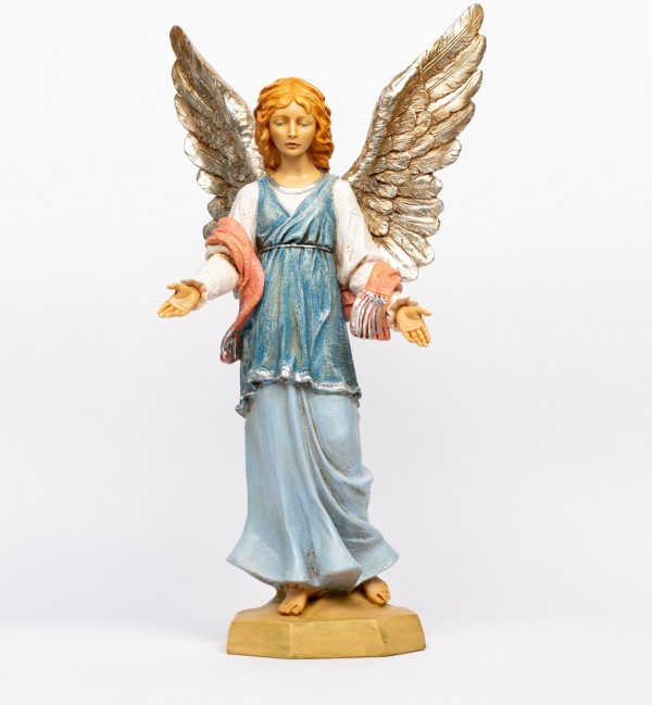 Standing angel in resin for creche 65 cm.
