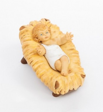 Resin Child and crib for creche 85 cm.