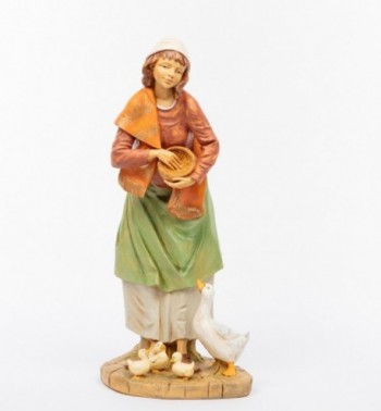 Shepherdess (1) in resin for creche 85 cm.