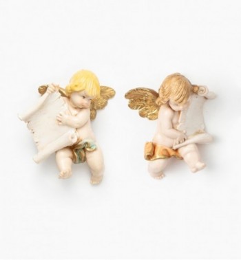 Angels with parchment (396-7) porcelain type 7 cm.