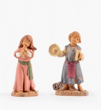 Shepherds (293-294) for creche 12 cm. with lithographed box
