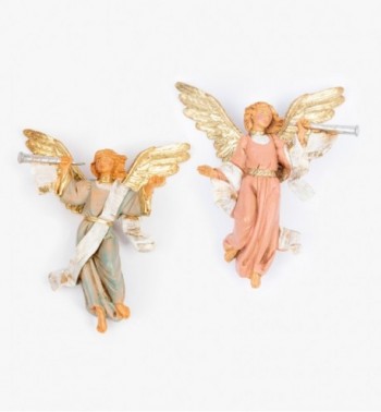 Trumpeting angels (15D-15S) for creche 12 cm.