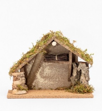 Stable n.569 for 12 CM. with music box - Nativity stables 12 cm.