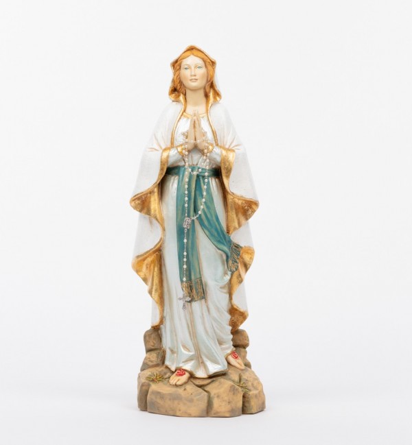 Lady of Lourdes in resin 52 cm.