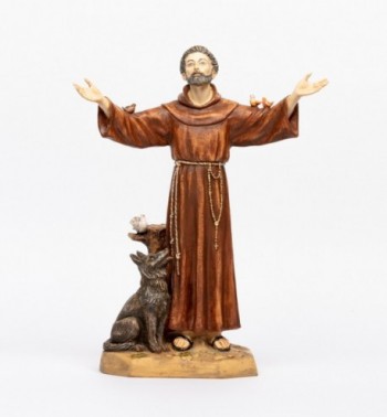 Saint Francis in resin 51 cm.