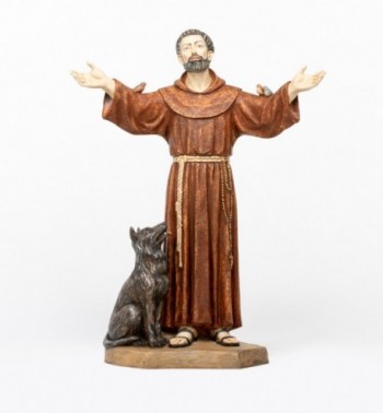 Saint Francis in resin 100 cm.