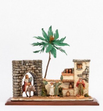 Scene Sunday's of Palms with figurines 12 cm.