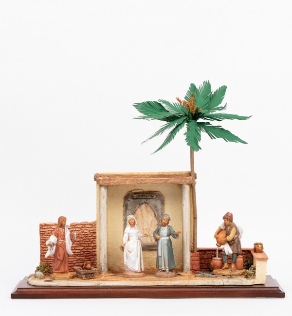 Scene Cana Marriage with figurines 12 cm.