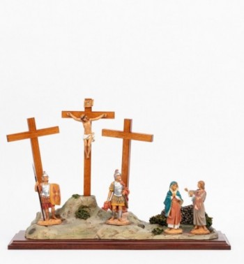 Scene Crucifixion with figurines 12 cm.