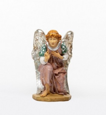 Kneeling angel in resin for creche 125 cm.