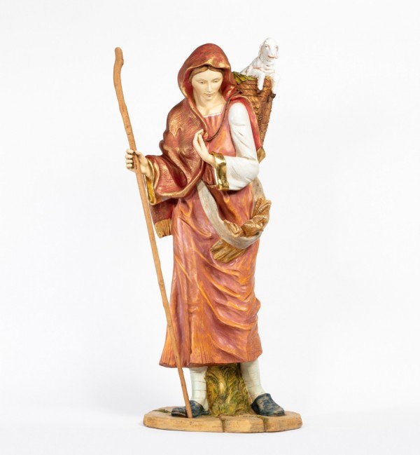Shepherdess (2) in resin for creche 180 cm.