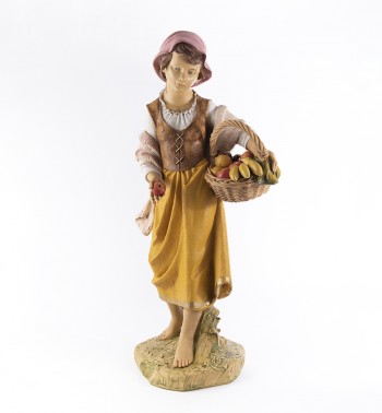 Shepherdess (6) in resin for creche 125 cm.