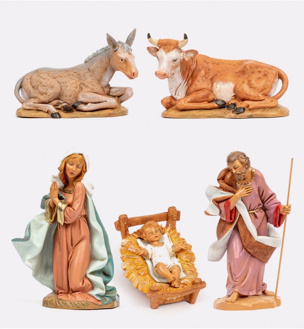 Nativity 5 pieces for creche 30 cm.