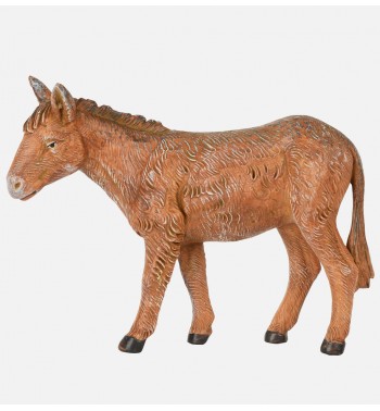 Brown standing donkey for creche 19 cm.
