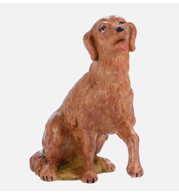 Sitting dog for creche 19 cm.
